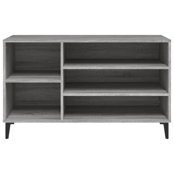 vidaXL Skoskap grå sonoma 102x36x60 cm konstruert tre
