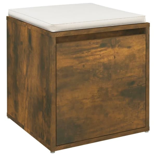 vidaXL opbevaringsskab 40,5x40x40 cm konstrueret træ røget egetræ