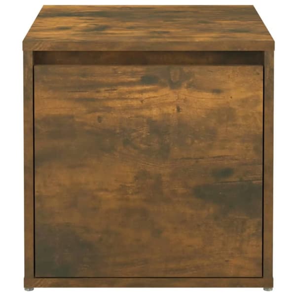 vidaXL opbevaringsskab 40,5x40x40 cm konstrueret træ røget egetræ