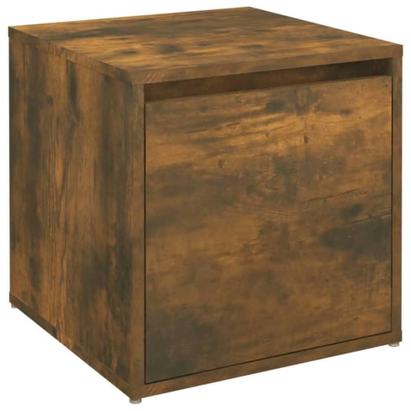 vidaXL opbevaringsskab 40,5x40x40 cm konstrueret træ røget egetræ