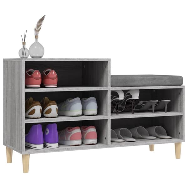 vidaXL skoskab 102x36x60 cm konstrueret træ grå sonoma-eg
