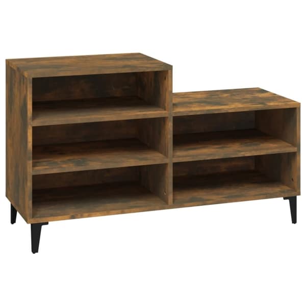 vidaXL skoskab 102x36x60 cm konstrueret træ røget egetræsfarve