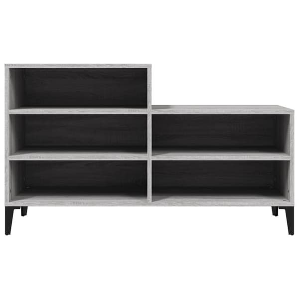 vidaXL skoskab 102x36x60 cm konstrueret træ grå sonoma-eg