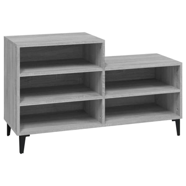 vidaXL skoskab 102x36x60 cm konstrueret træ grå sonoma-eg