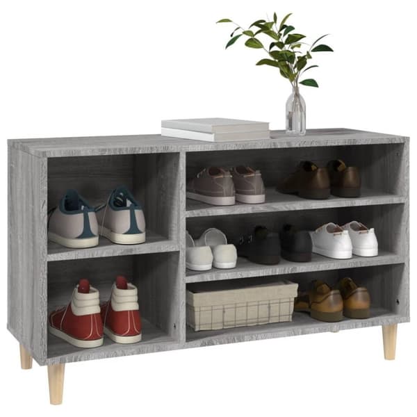 vidaXL skoskab 102x36x60 cm konstrueret træ grå sonoma-eg