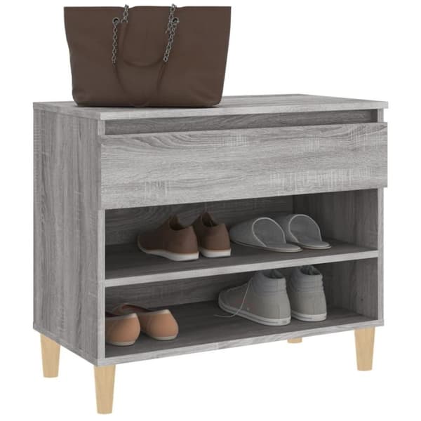 vidaXL skoskab 102x36x60 cm konstrueret træ grå sonoma-eg