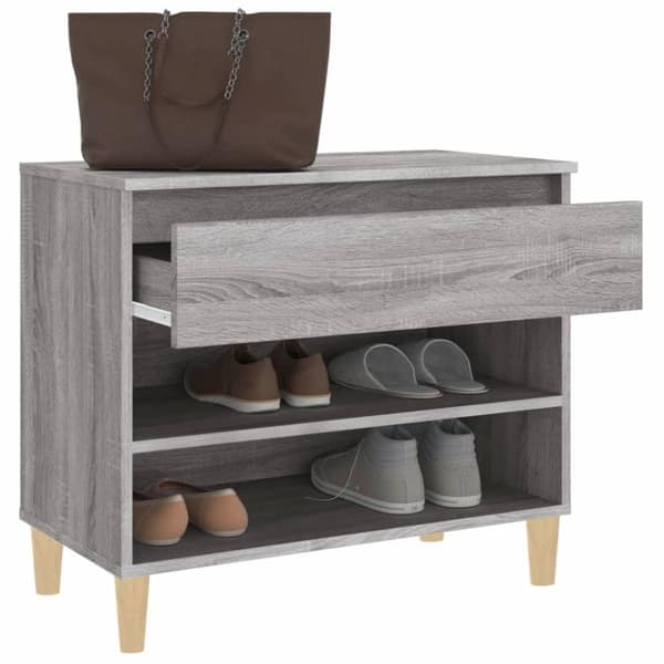 vidaXL skoskab 102x36x60 cm konstrueret træ grå sonoma-eg