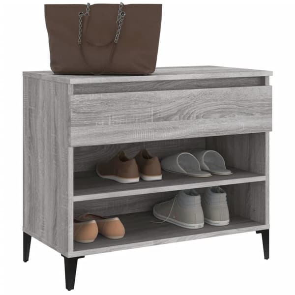 vidaXL skoskab 102x36x60 cm konstrueret træ grå sonoma-eg