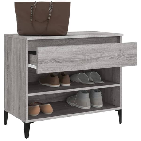 vidaXL skoskab 102x36x60 cm konstrueret træ grå sonoma-eg