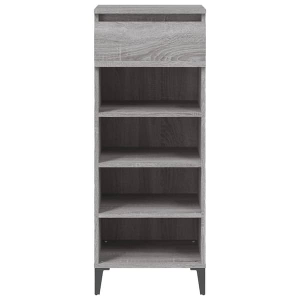 vidaXL Kenkäteline harmaa Sonoma 40x36x105 cm tekninen puu