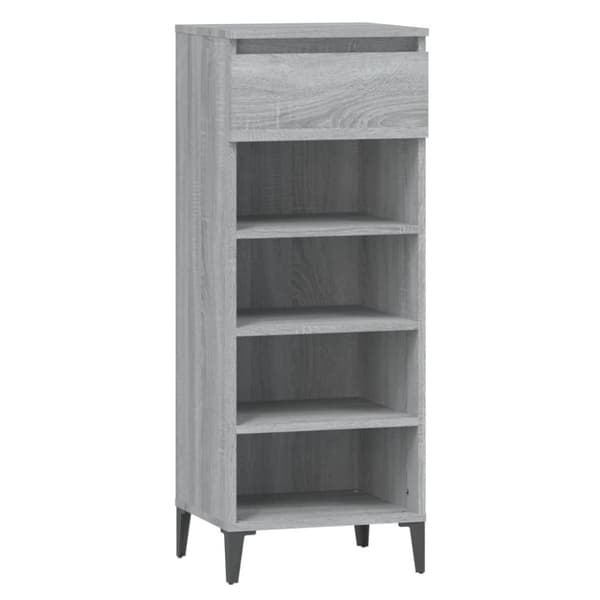 vidaXL Kenkäteline harmaa Sonoma 40x36x105 cm tekninen puu