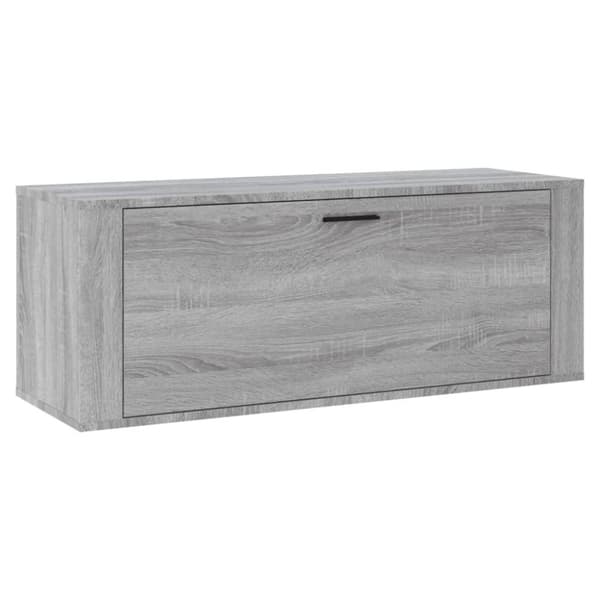 vidaXL Seinäkenkäkaappi harmaa Sonoma 100x35x38 cm tekninen puu