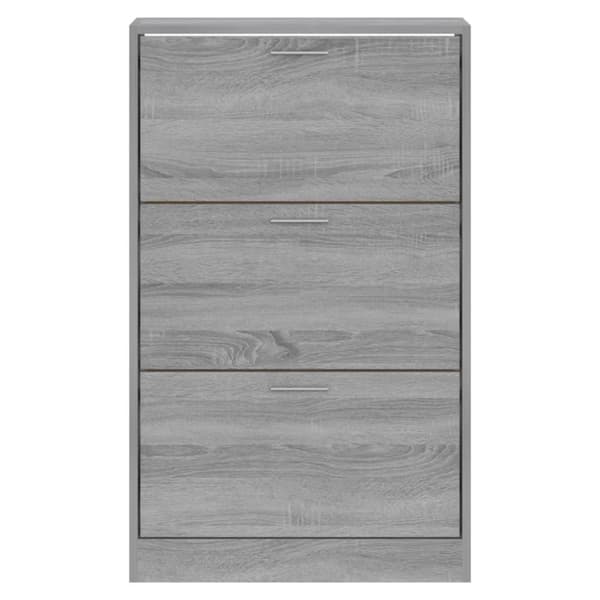 vidaXL Skoskåp grå sonoma 63x24x103 cm konstruerat trä