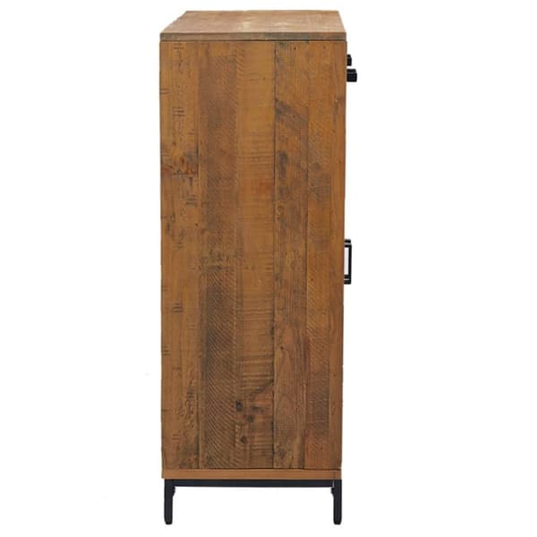 vidaXL Skoskap 75x40x110 cm heltre furu