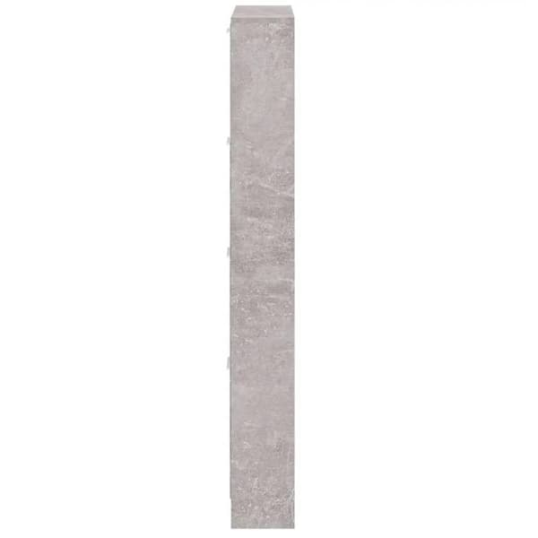 vidaXL Skoskap betonggrå 59x17x150 cm konstruert tre