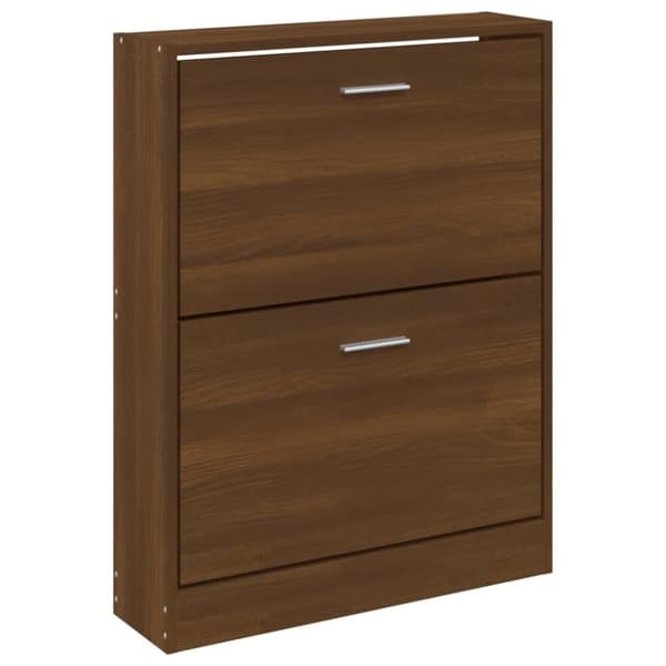 vidaXL Skoskap brun eik 59x17x81 cm konstruert tre