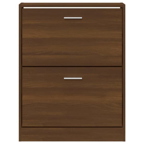 vidaXL Skoskap brun eik 59x17x81 cm konstruert tre