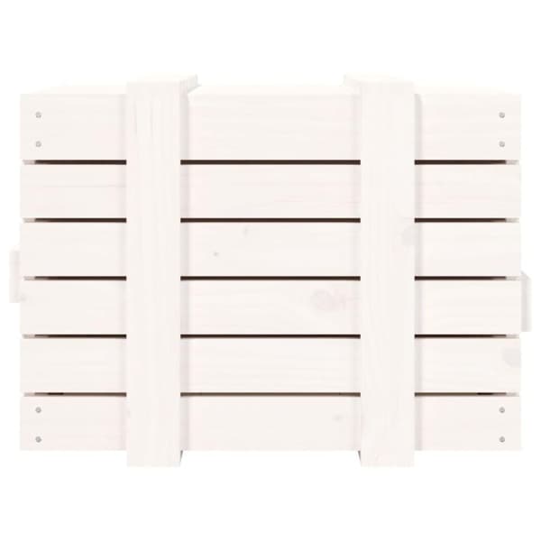 vidaXL Putekasse hvit 58x40,5x42 cm heltre furu