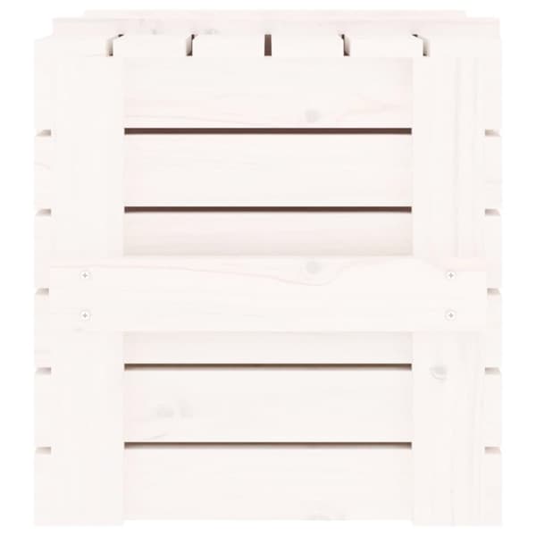 vidaXL Putekasse hvit 58x40,5x42 cm heltre furu