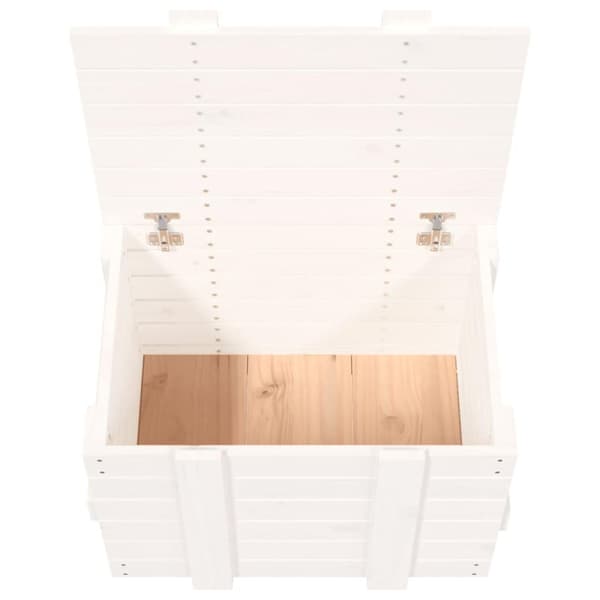 vidaXL Putekasse hvit 58x40,5x42 cm heltre furu