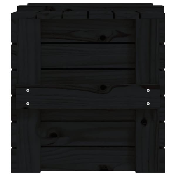 vidaXL Putekasse svart 58x40,5x42 cm heltre furu