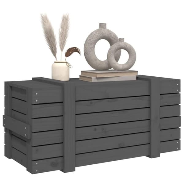 vidaXL Putekasse grå 91x40,5x42 cm heltre furu