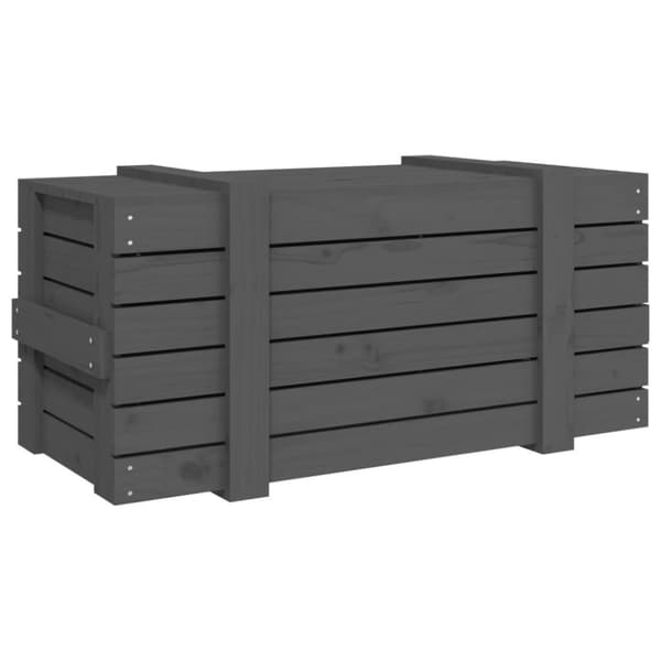 vidaXL Putekasse grå 91x40,5x42 cm heltre furu