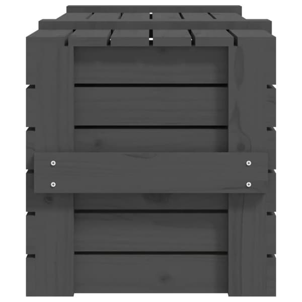 vidaXL Putekasse grå 91x40,5x42 cm heltre furu