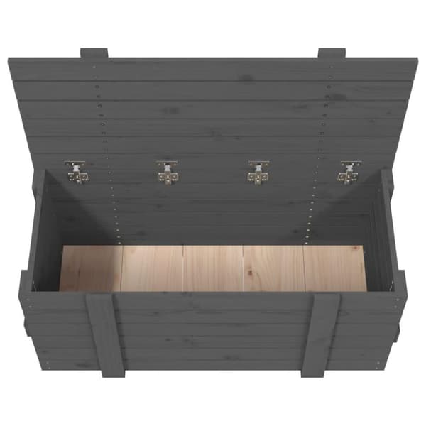 vidaXL Putekasse grå 91x40,5x42 cm heltre furu