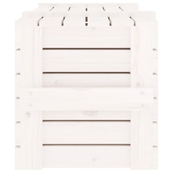 vidaXL Putekasse hvit 91x40,5x42 cm heltre furu