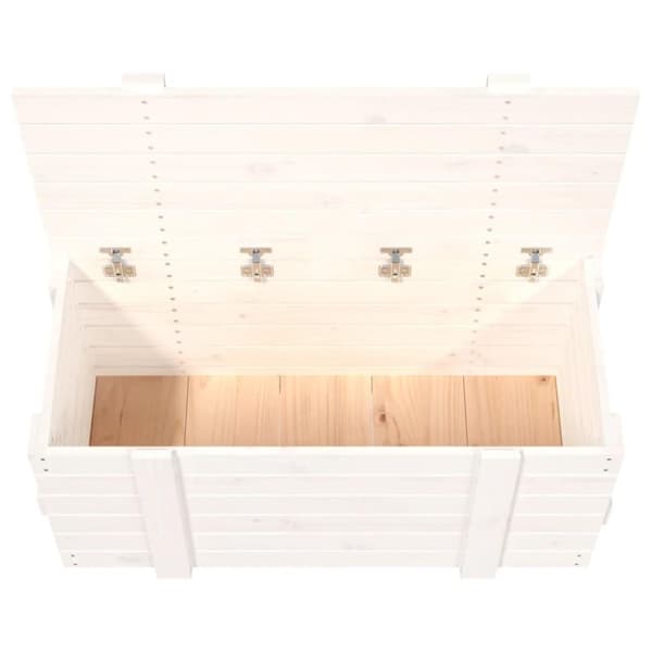 vidaXL Putekasse hvit 91x40,5x42 cm heltre furu