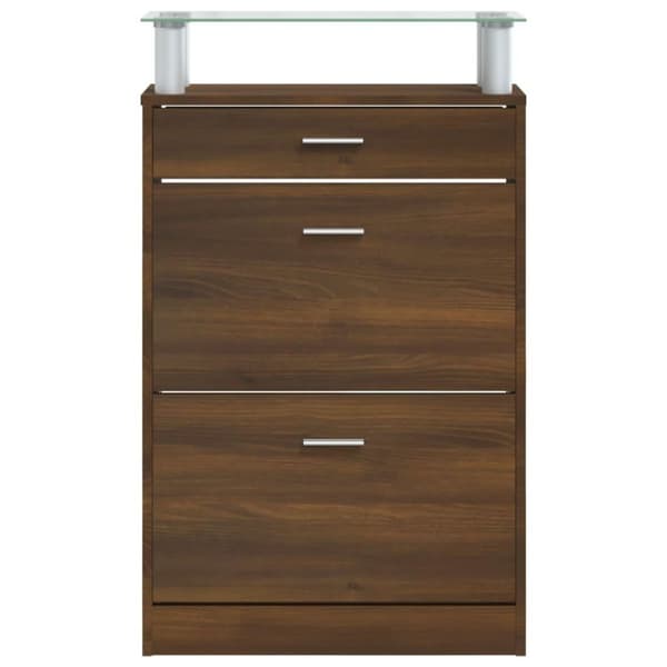 vidaXL Skoskåp brun ek 63x24x104 cm konstruerat trä