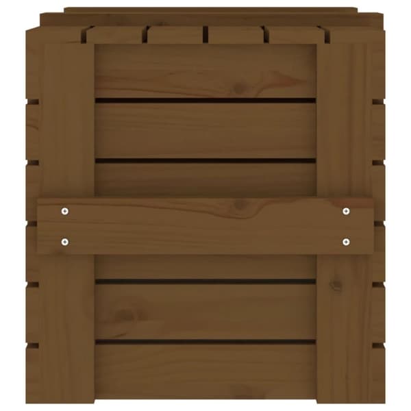 vidaXL Putekasse honningbrun 58x40,5x42 cm heltre furu