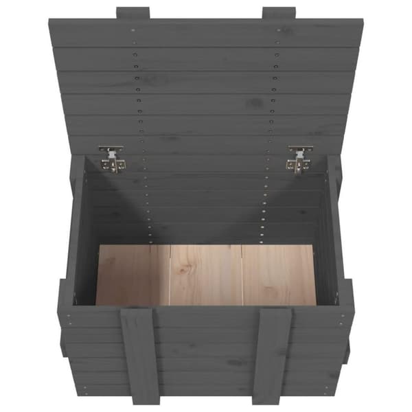 vidaXL Putekasse grå 58x40,5x42 cm heltre furu
