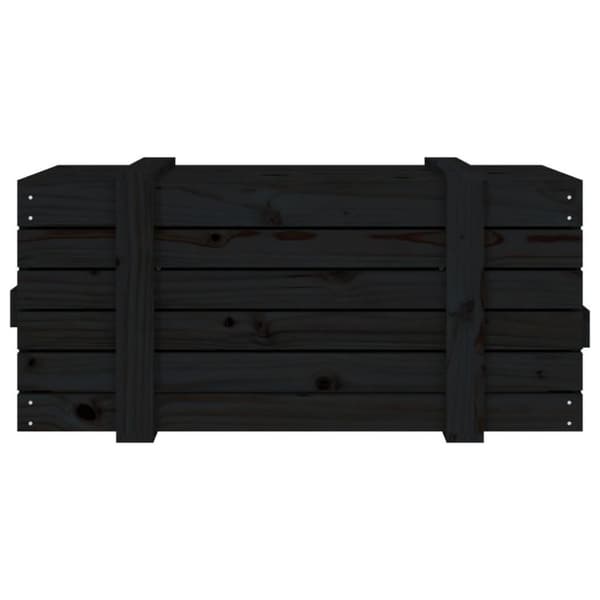 vidaXL Putekasse svart 91x40,5x42 cm heltre furu