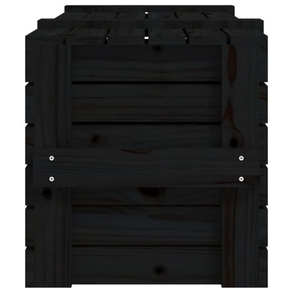 vidaXL Putekasse svart 91x40,5x42 cm heltre furu