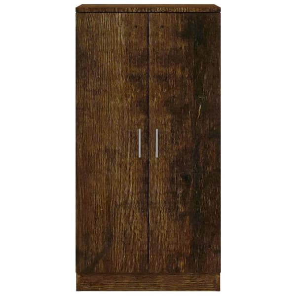 vidaXL Skoställ rökfärgad ek 55x35x108 cm konstruerat trä