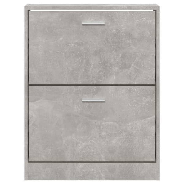 vidaXL Skoskap betonggrå 59x17x81 cm konstruert tre