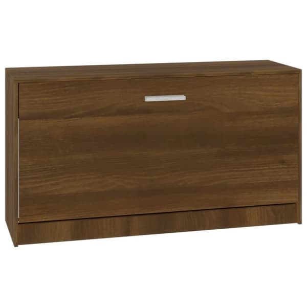 vidaXL Skobänk brun ek 80x24x45 cm konstruerat trä