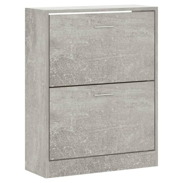 vidaXL Skoskap betonggrå 63x24x81 cm konstruert tre