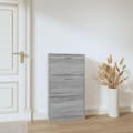Miniatyrbilde 3 av 11: vidaXL Skoskap grå sonoma 59x17x108 cm konstruert tre