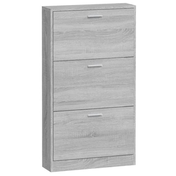 vidaXL Skoskap grå sonoma 59x17x108 cm konstruert tre