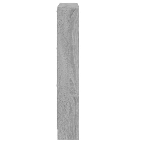 vidaXL Skoskap grå sonoma 59x17x108 cm konstruert tre