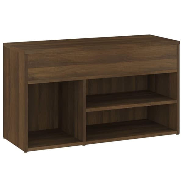vidaXL Skobänk brun ek 80x30x45 cm konstruerat trä