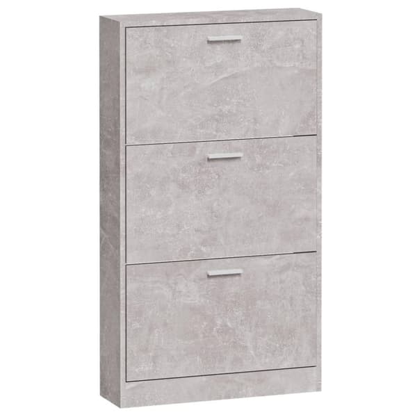 vidaXL Skoskap betonggrå 59x17x108 cm konstruert tre