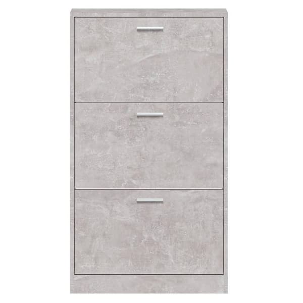 vidaXL Skoskap betonggrå 59x17x108 cm konstruert tre
