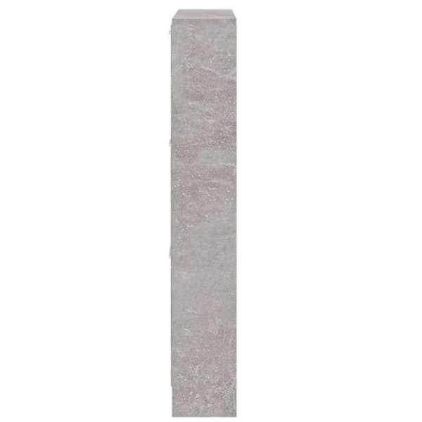 vidaXL Skoskap betonggrå 59x17x108 cm konstruert tre