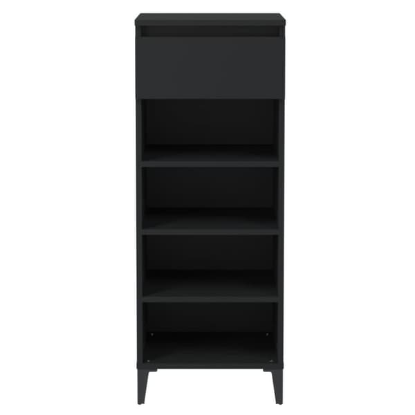 vidaXL Skohylla svart 40x36x105 cm konstruerat trä