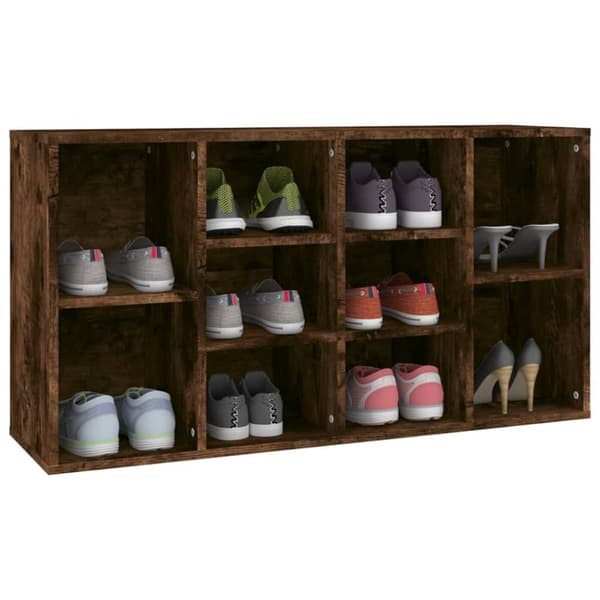 vidaXL Skobenk røkt eik 103x30x54,5 cm konstruert tre