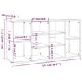 Miniatyrbilde 8 av 9: vidaXL Skobenk røkt eik 103x30x54,5 cm konstruert tre